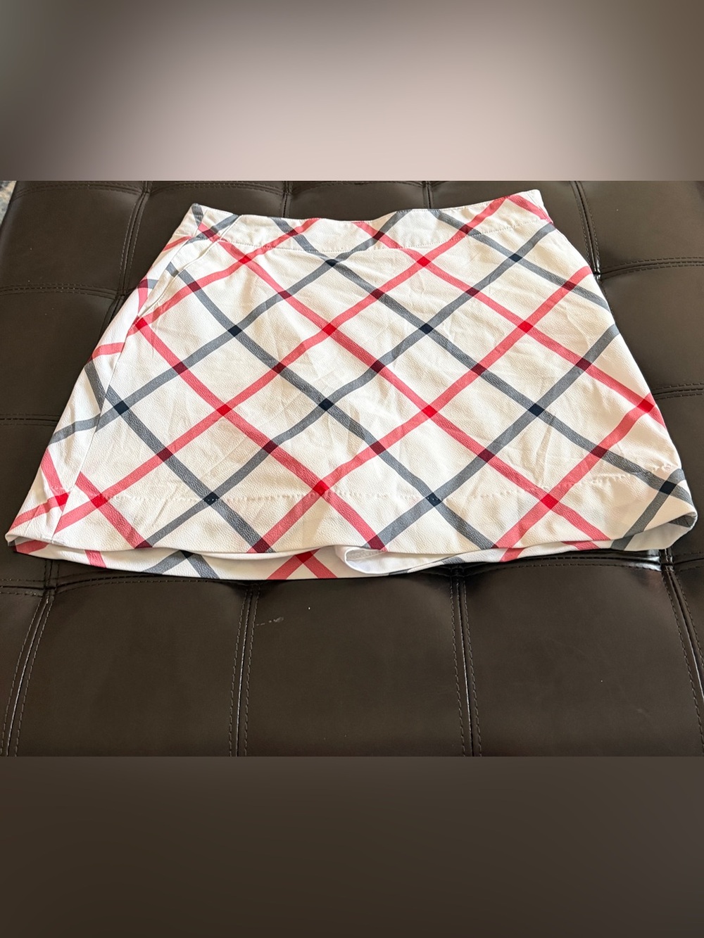 Lady Hagen Red White and Black Plaid Skort Size 2